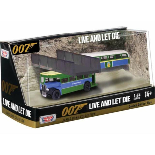 THIS ITEM IS AVAILABLE TO ORDER FROM OUR SUPPLIER - 1:64 MOTOR MAX MTX79825 DOUBLE DECKER BUS DIORAMA LIVE AND LET DIE JAMES BOND