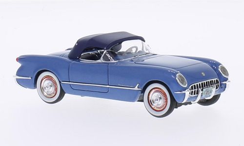 Available To Order – Chevrolet Corvette (C1) 1953 Clsd - Blue M 1:43 Neo Scale Models (NEO 45746)