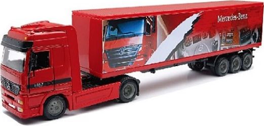 Available to Order – Mercedes Actros 1857 Box Trailer Red 1:43 (NEW 15113A)