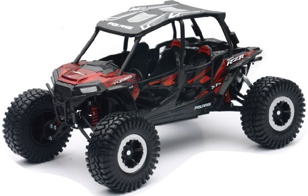 Available to Order – Polairs RZR XP 900 2 Red/Titanium Metallic 1:18 New Ray Model (NEW 57976B)