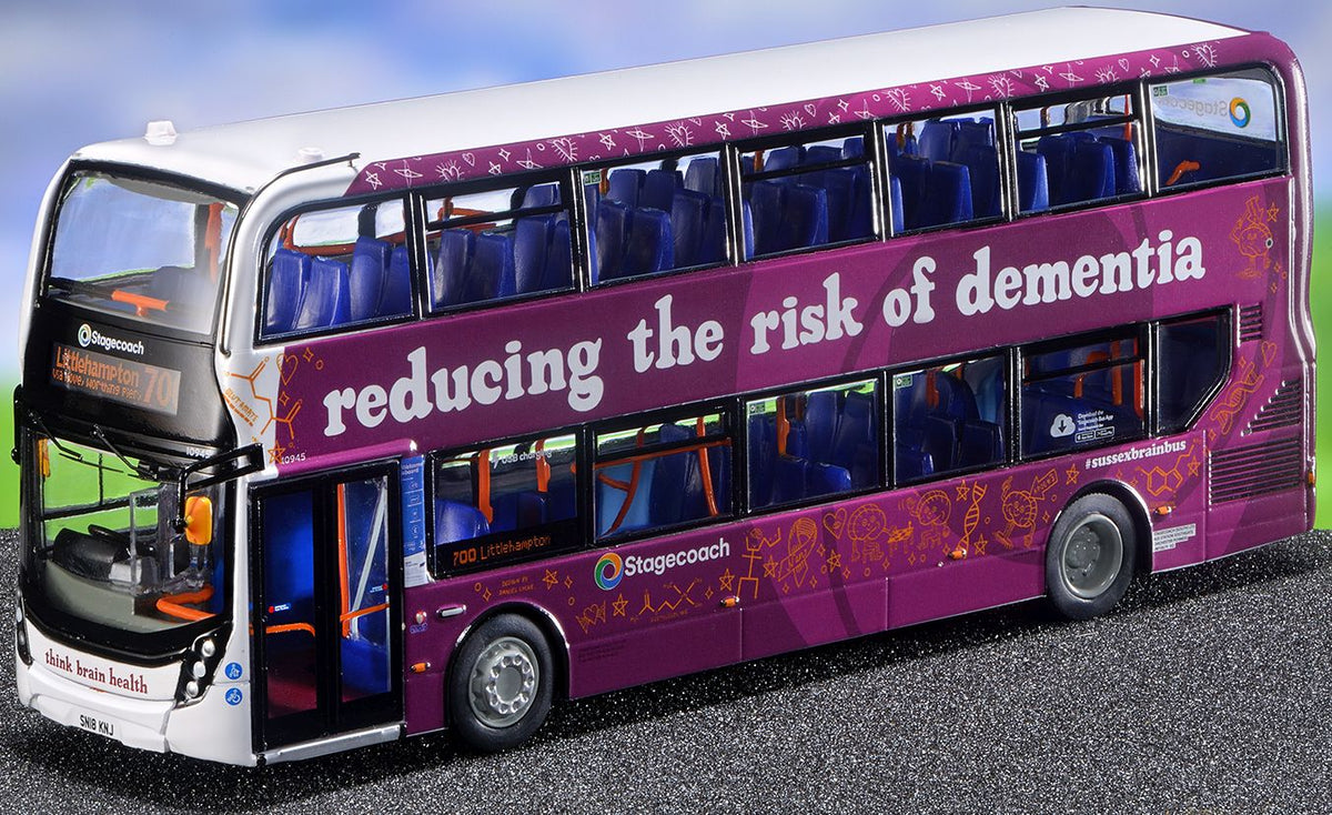 ADL Enviro 400 Sussex Brain Bus Stagecoach South (10945 SN18 KNJ) Ltd 1008pcs 1:76 – diecast model