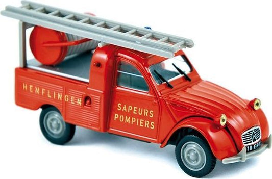 Available To Order – Citroen 2CV Pick-up/Ladder 1963 - Pompier 1:43 Norev Model (NOV 156076)