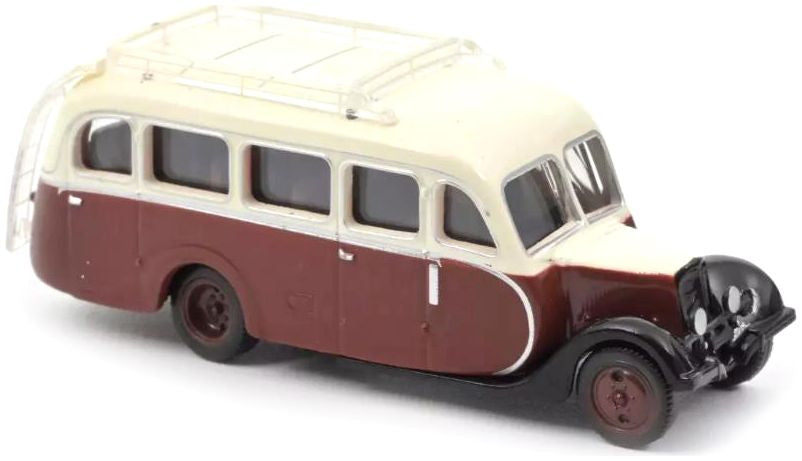 Available to Order – Citroen U23 Autocar 1947 Brown/Cream 1:87 Norev Model (NOV 159923)