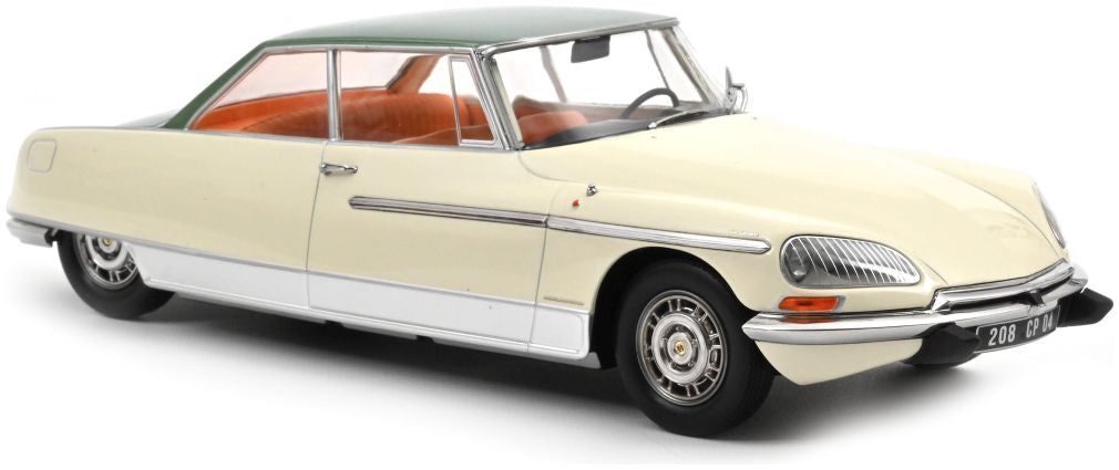 Available to Order – Citroen DS 21 Le Leman 1968 Ivory + Green 1:18 Norev Model (NOV 181751)
