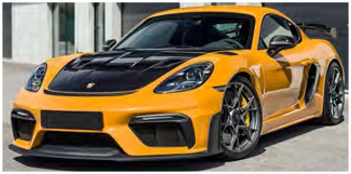 Available to Order – Porsche Cayman GT4 RS w/Weissach Bahama Yellow Pack 2023 1:18 Norev Model (NOV 187252)