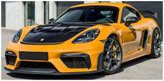 Available to Order – Porsche Cayman GT4 RS w/Weissach Bahama Yellow Pack 2023 1:18 Norev Model (NOV 187252)