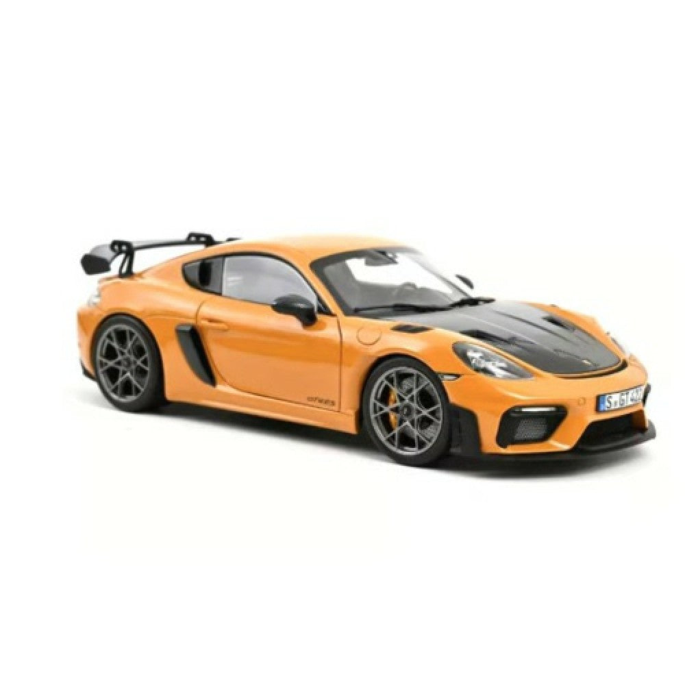 PRE ORDER STOCKS DUE SEPTEMBER / OCTOBER 2025 1/18 NOREV NV187252 2023 PORSCHE CAYMAN GT4 RS WITH WEISSACH PACK - BAHAMA YELLOW
