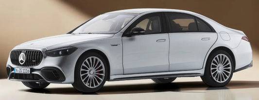 Available To Order – Mercedes AMG S 63 E Performance Hightech Silver 1:18 NZG Construction Models Model (NZG 111600055)
