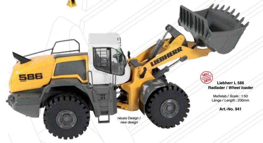 Liebherr L 586, Wheel Loader 1:50 NZG Construction Models Model