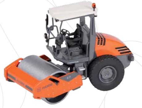 Hamm H7i-ROPS Compactor w/Smooth Roller Drum 1:50 NZG Construction Models Model