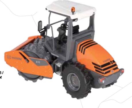 Hamm H7i-ROPS Compactor w/Pad Foot 1:50 NZG Construction Models Model