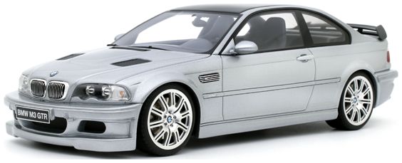 BMW E46 M3 GTR Street Titan Silver Metallic 354 2001 1:18 Otto Mobile Model