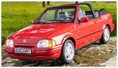 Available To Order – Ford Escort MK4 XR3I Cabriolet Flamenco Red 1986 1:18 (OTT 1254)