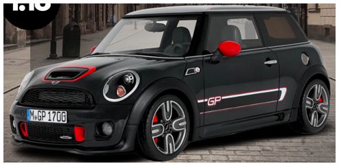 Available to Order – Mini JCW GP2 R56 Thunder Grey Metallic 2012 1:18 Otto Mobile Club Model (OTT 497)