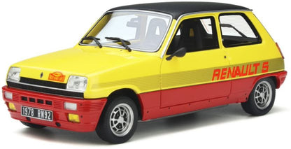 Available To Order – Renault 5 TS Monte Carlo Yellow/Red 1:18 Otto Mobile Club Model (OTT 891)