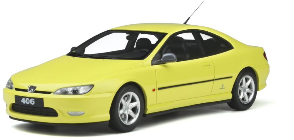 Available To Order – Peugeot 406 V6 Coupe Yellow 1:18 Otto Mobile Club Model (OTT 897)