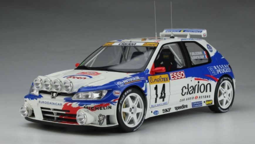 Available To Order – Peugeot 306 Maxi Rallye Monte Carlo 1998 #14 Delecour 1:12 Otto Mobile Club Model (OTT G065)
