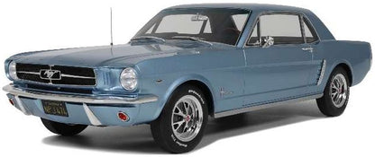 Available To Order – Ford Mustang V8 Hard Top Silver Blue Pony 1965 1:12 Otto Mobile Club Model (OTT G089)