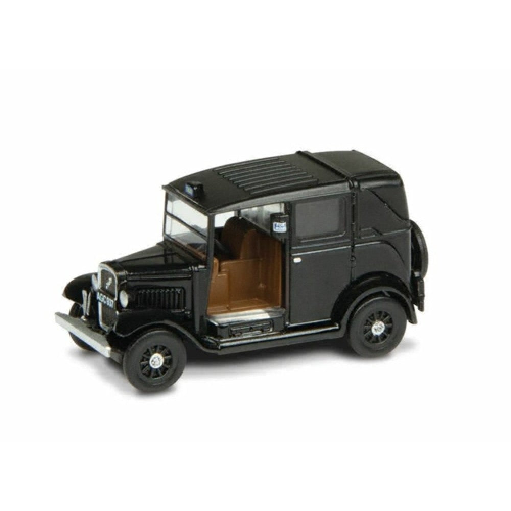Available to Order – Austin Low Loader Taxi Oxford Black 1:120 Oxford Diecast Model (OX120AT001)