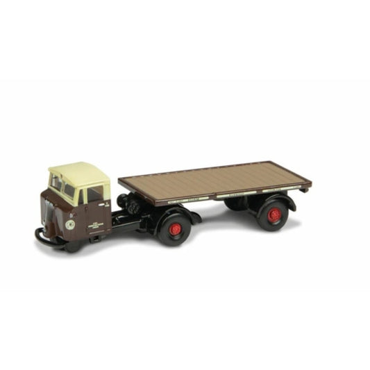 Available to Order – Scammell Mechanical Horse Flat Trailer Gwr 1:120 Oxford Diecast Model (OX120MH003)