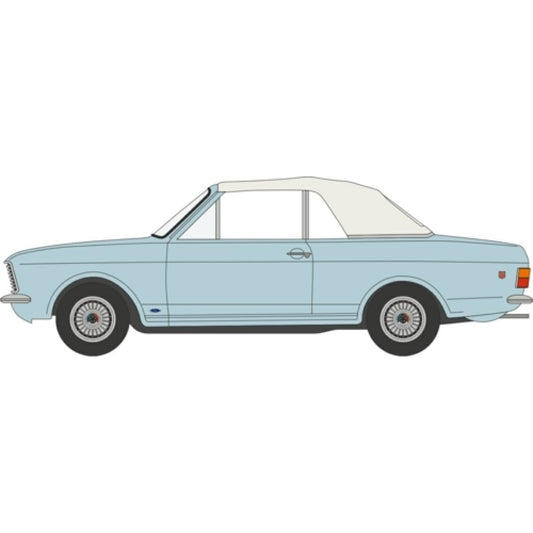 THIS ITEM IS AVAILABLE TO ORDER FROM OUR SUPPLIER - 1:43 OXFORD DIECAST OX43CCC001A FORD CORTINA MKII CRAYFORD CONVERTIBLE BLUE MINK ROOF UP