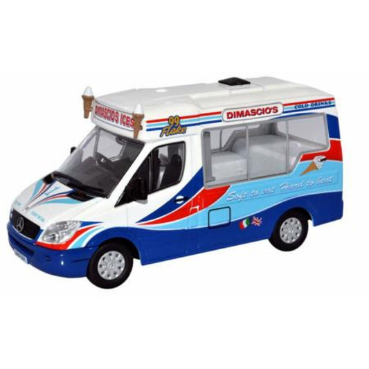 THIS ITEM IS AVAILABLE TO ORDER FROM OUR SUPPLIER - 1:43 OXFORD DIECAST OX43WM002 DIMACHIO'S MERCEDES ICE CREAM VAN