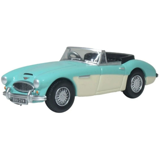 Available to Order – Austin Healey 3000 Florida Green/ivory White 1:76 Oxford Diecast Model (OX76AH3007)