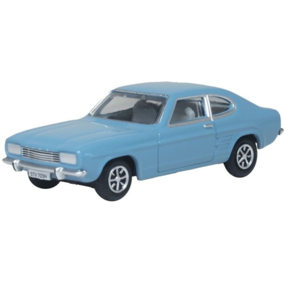 Available to Order – Ford Capri MK1 Light Blue/nevilles Car (auf W) 1:76 Oxford Diecast Model (OX76CP005)