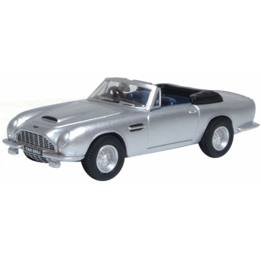 Available to Order – Aston Martin DB6 MK II Volante Silver Birch 1:76 Oxford Diecast Model (OX76DB6002)