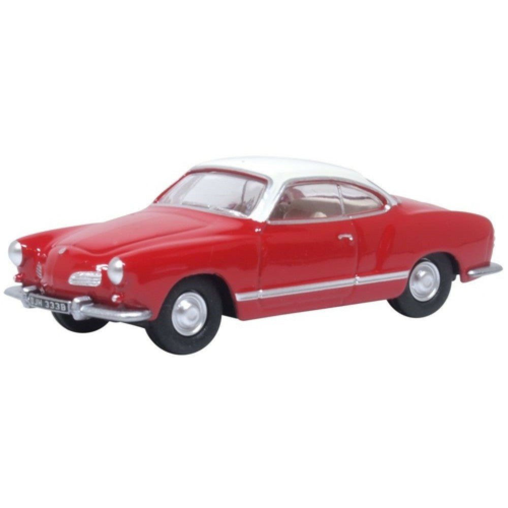 Available to Order – VW Karmann Ghia Henna Red/pearl White 1:76 Oxford Diecast Model (OX76KG001)