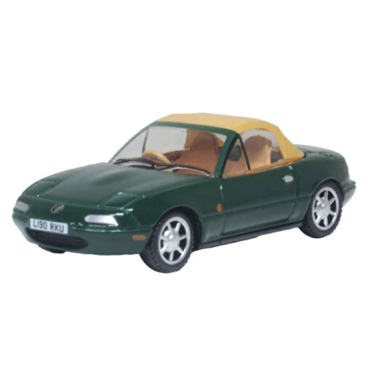 Available to Order – Mazda Mx5 MK1 (soft Top) British Racing Green 1:76 Oxford Diecast Model (OX76MAZ002)