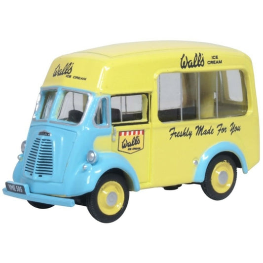 Available to Order – Walls Ice Cream Morris J Ice Cream Van 1:76 Oxford Diecast Model (OX76MJ012)