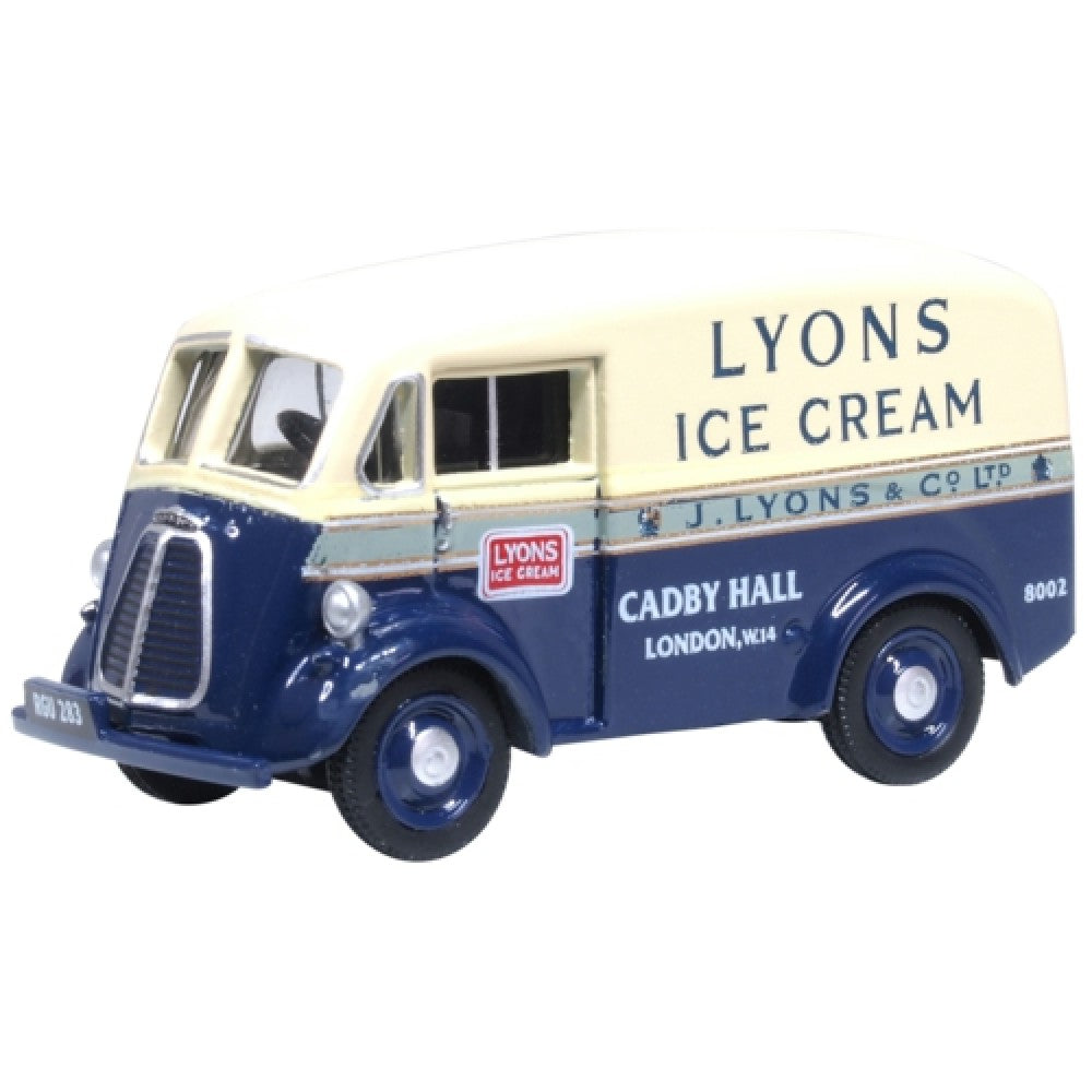 Available to Order – Morris J Van Lyons Ice Cream 1:76 Oxford Diecast Model (OX76MJ013)