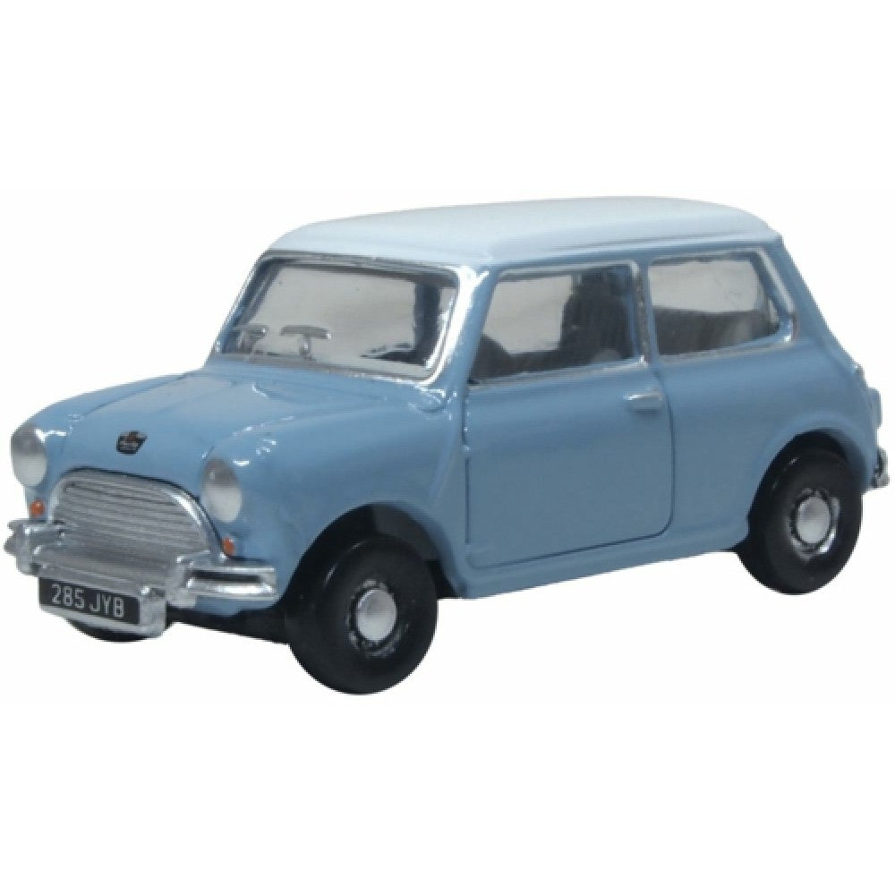 Ox76mn010 - 1:76 Austin Mini Speedwell Blue Oxford Diecast Model