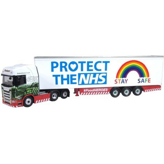 Available to Order – Scania S Series Highline Box Trailer Stobart Nhs 1:76 Oxford Diecast Model (OX76SNG005)