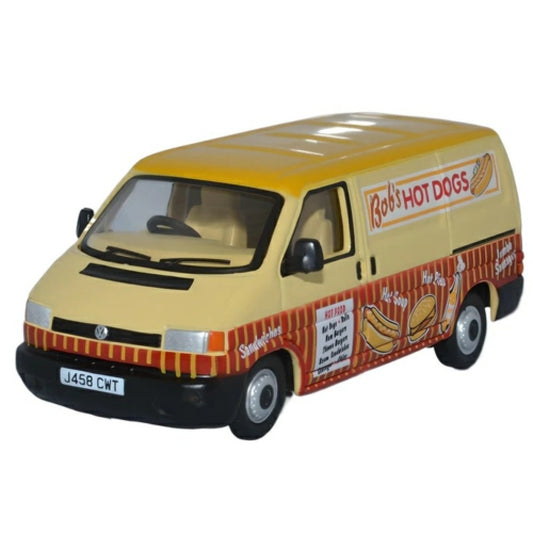 Available to Order – Bobs Hot Dogs VW T4 Van 1:76 Oxford Diecast Model (OX76T4007)