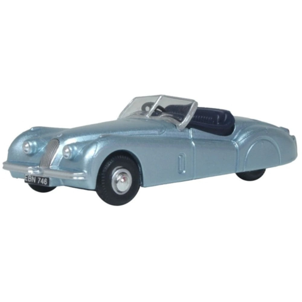 Available to Order – Jaguar XK120 Pastel Blue 1:76 Oxford Diecast Model (OX76XK120007)