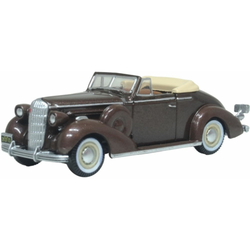 Ox87bs36007 - 1:87 1936 Buick Special Convertible Coupe Bengal Brown Metallic Oxford Diecast Model