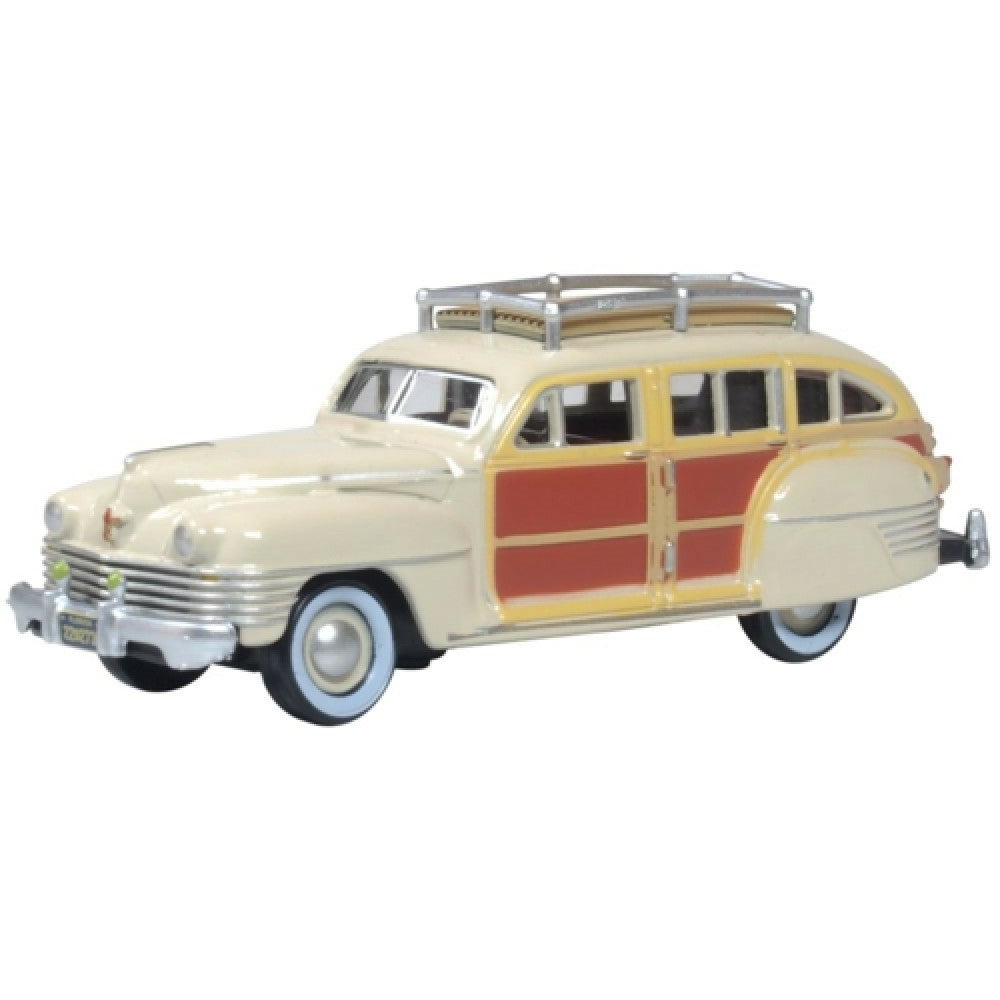 Available to Order – Chrysler T and C Woody Wagon 1942 Catalina Tan 1:87 Oxford Diecast Model (OX87CB42003)