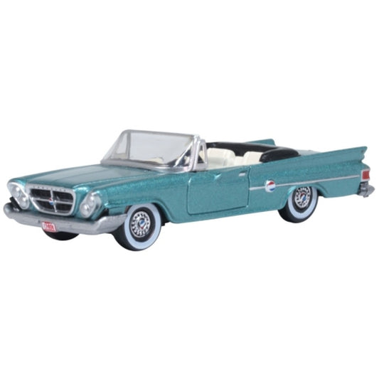 Available To Order – 1961 Chrysler 300 Convertible (open) Pinehurst Green 1:87 Oxford Diecast Model (OX87CC61005)