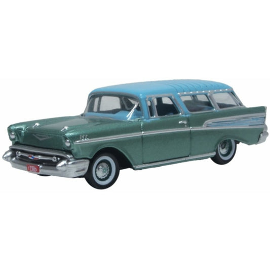 1957 Chevrolet Nomad Larkspur Blue/harbor Blue 1:87 Oxford Diecast Model