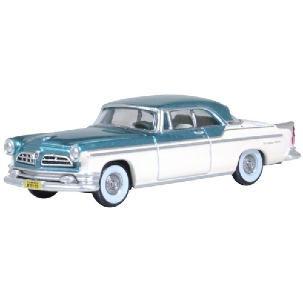 Available to Order – Chrysler New Yorker Deluxe Coupe St. Regis 1955 Jade Green/platinum 1:87 Oxford Diecast Model (OX87CNY55004)