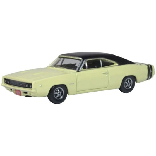 Available to Order – Dodge Charger 1968 Yellow and Black 1:87 Oxford Diecast Model (OX87DC68004)