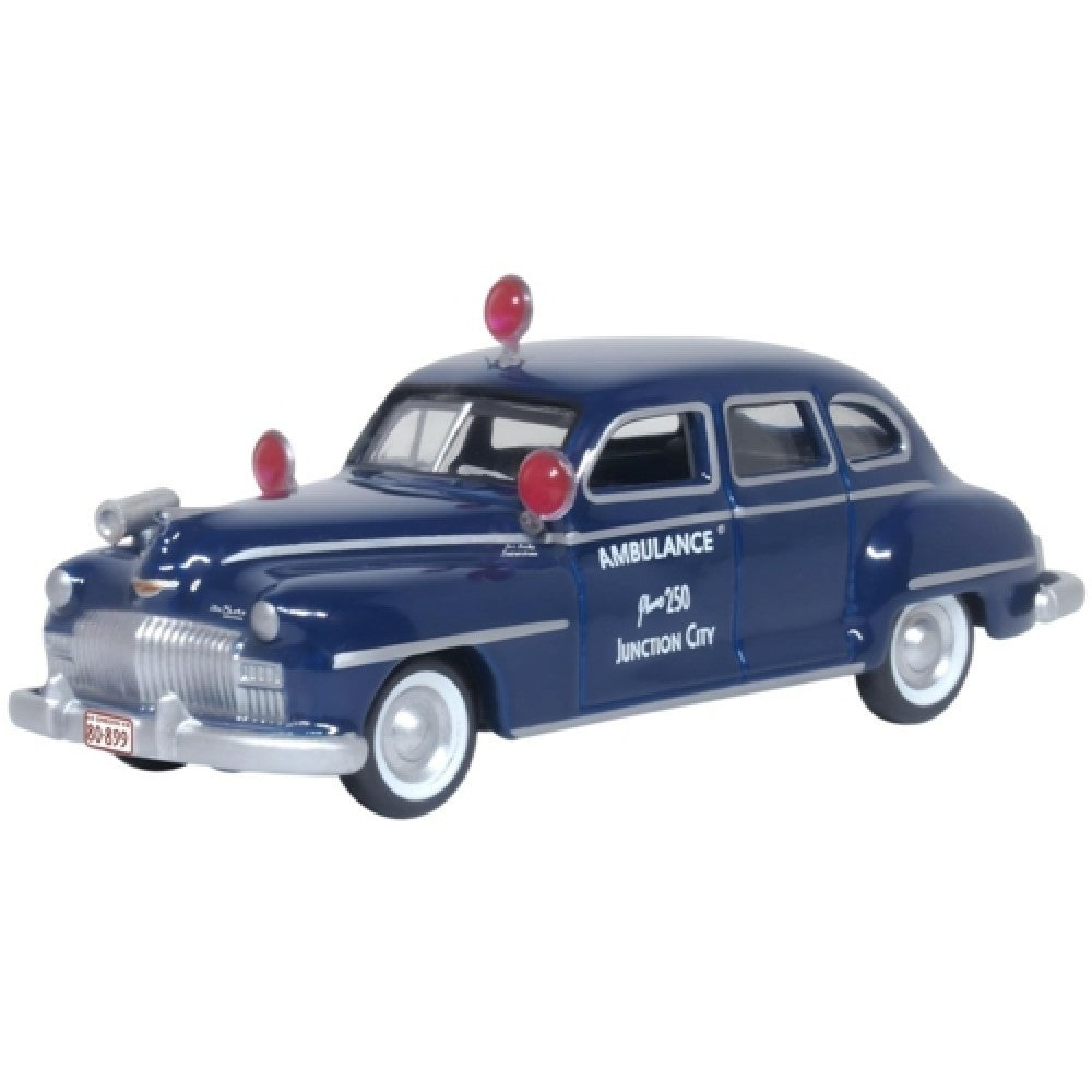 Available to Order – Junction City Ambulance Desoto Suburban 1946/8 1:87 Oxford Diecast Model (OX87DS46005)