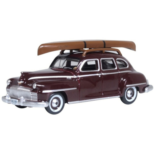 Available to Order – Desoto Suburban 1946/8 (canoe) Royal Maroon 1:87 Oxford Diecast Model (OX87DS46007)