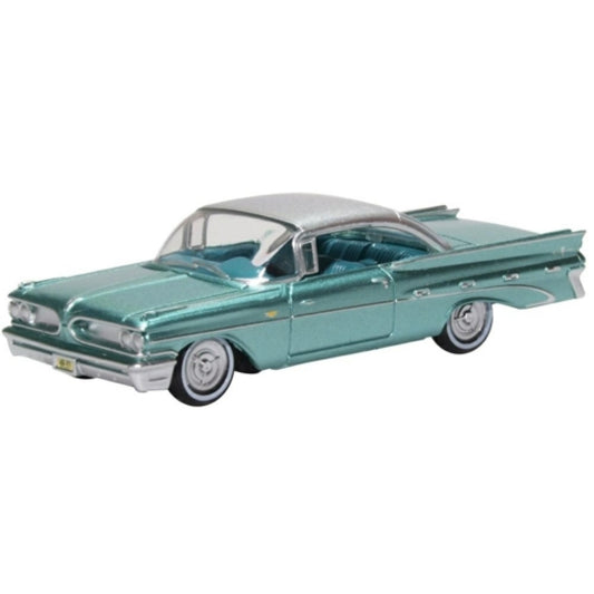 Available to Order – Pontiac Bonneville Coupe 1959 Seaspray Green 1:87 Oxford Diecast Model (OX87PB59003)