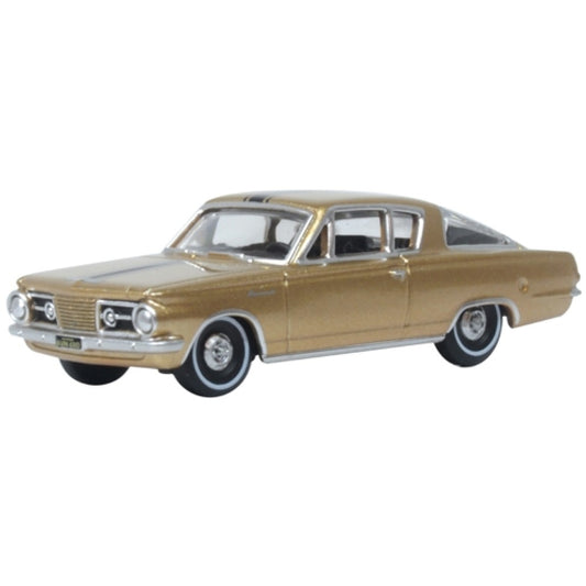 Available to Order – 1965 Plymouth Barracuda Gold 1:87 Oxford Diecast Model (OX87PB65001)