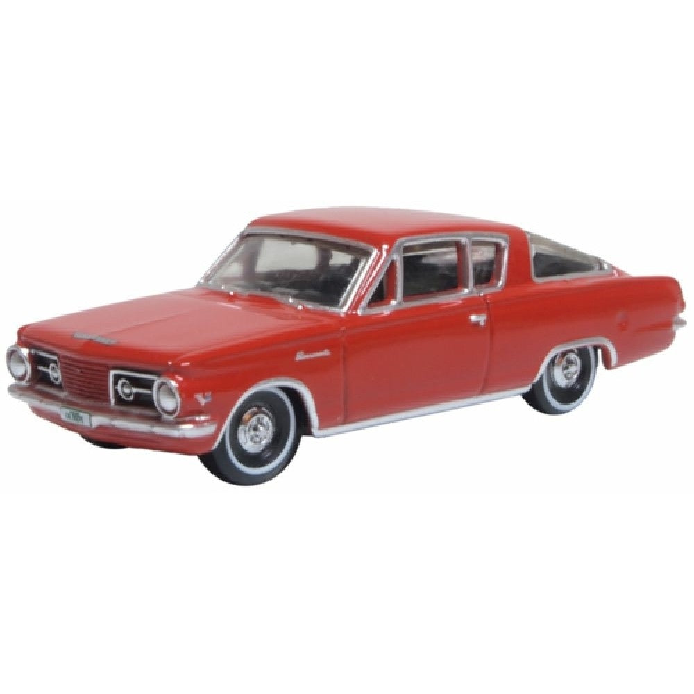Available to Order – 1965 Plymouth Barracuda Medium Red 1:87 Oxford Diecast Model (OX87PB65002)