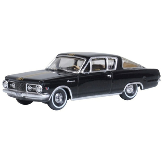Available to Order – Plymouth Barracuda 1965 Black/gold 1:87 Oxford Diecast Model (OX87PB65004)