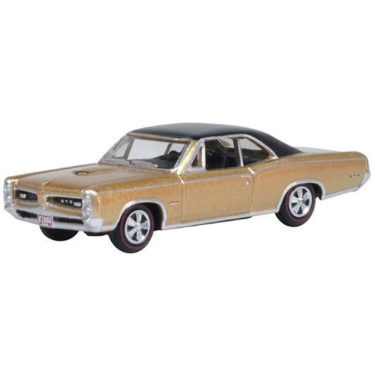 Available to Order – 1966 Pontiac GTO Martinique Bronze/black 1:87 Oxford Diecast Model (OX87PG66003)